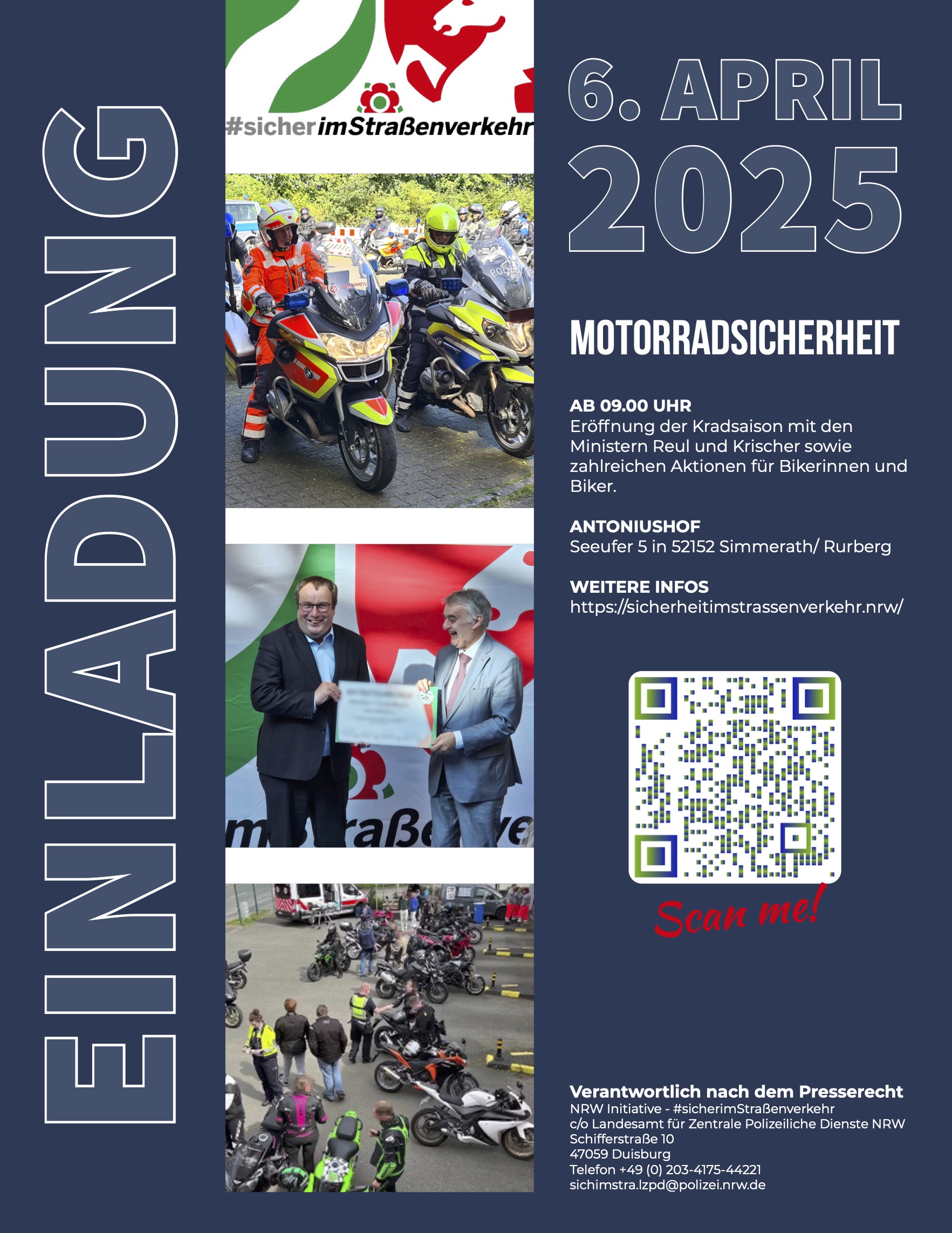 Plakat zum Start in die Motorradsaison 2025