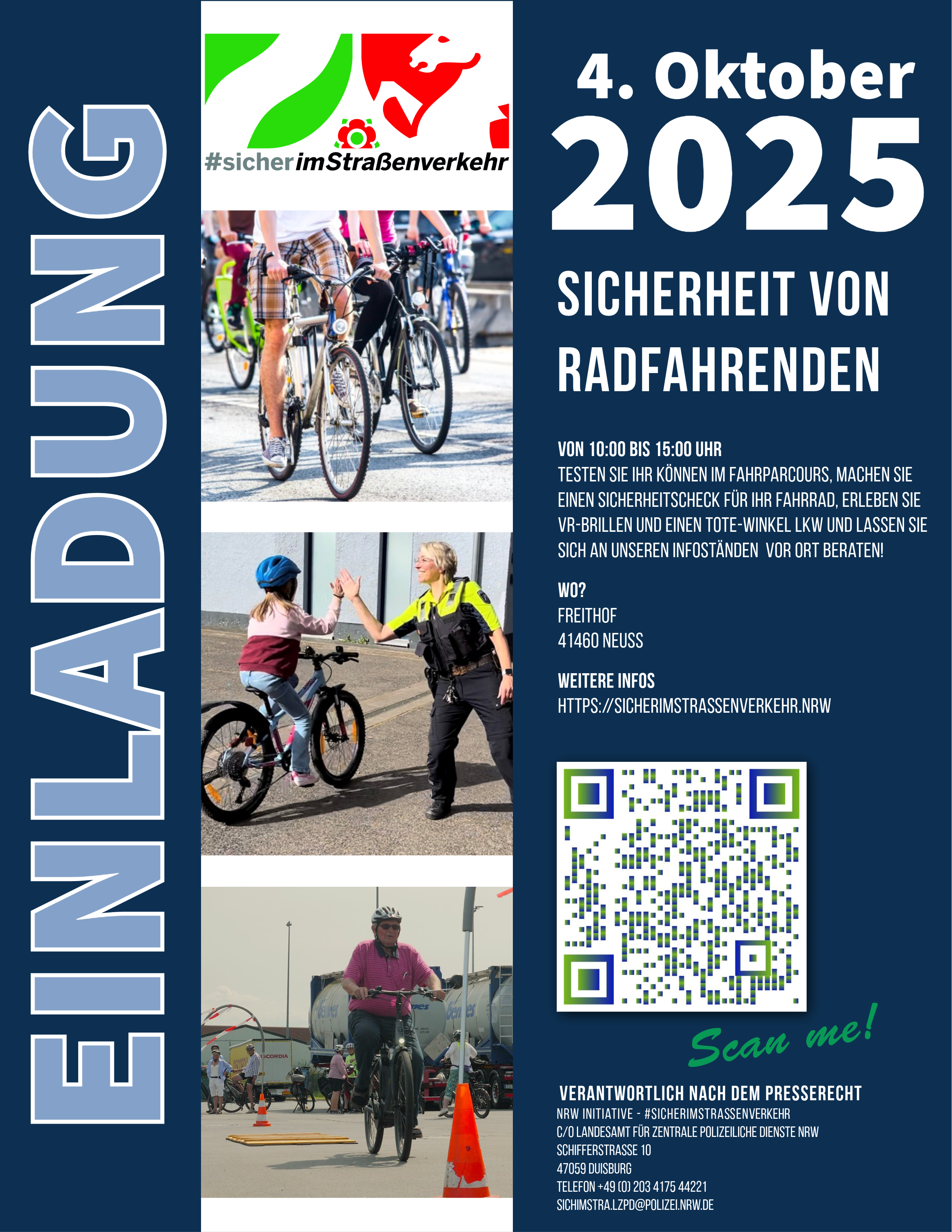 Einladung Sicherheit von Radfahrenden Neuss